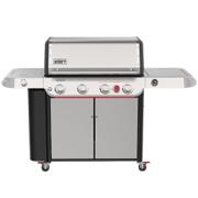 Weber Genesis SP-435W med fire hovedbrennerkontroller, Sear-brenner, sidebrenner og skap