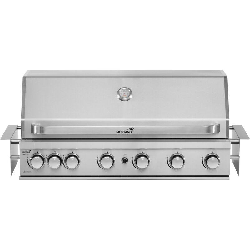 Mustang Jewel 6 innebygd gassgrill med seks brennere i rustfritt stål